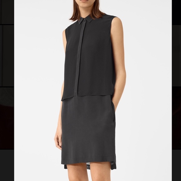 Brand New ALLSAINTS Radial Dress Silk Size 0 - Picture 1 of 7